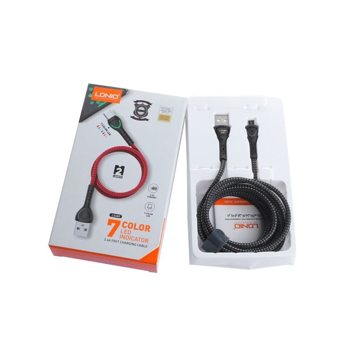 LDNIO - Cable LDNIO LS482 Carga Rápida Tipo C 2m