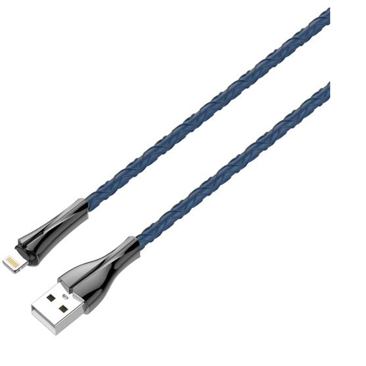 LDNIO - Cable LDNIO LS462 7 Color Led Indicador 2.4a Lightning 2m Azul