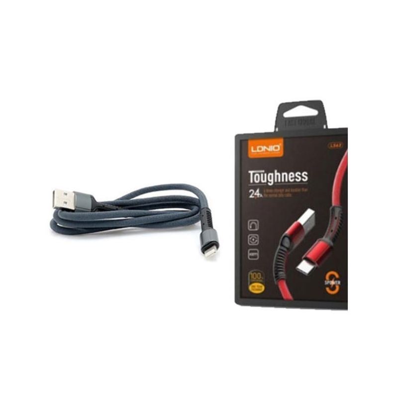 LDNIO - Cable LDNIO LS63 Carga Rápida 24a Usb A Lightning 1m