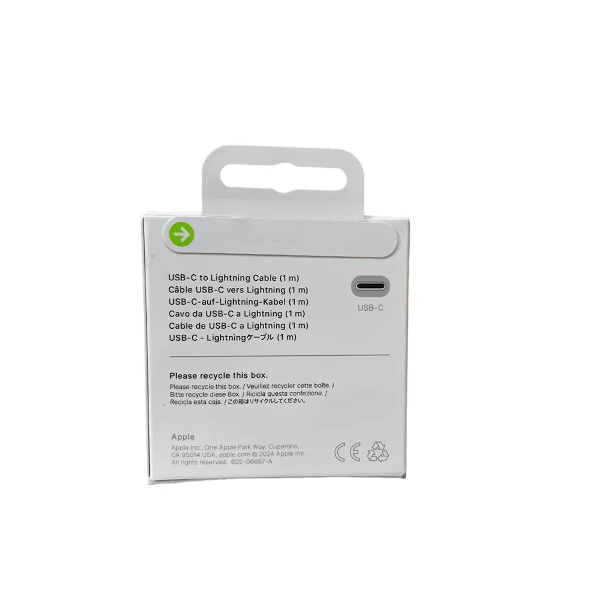 APPLE - Cable USB C Apple Original 1 metro carga rapida