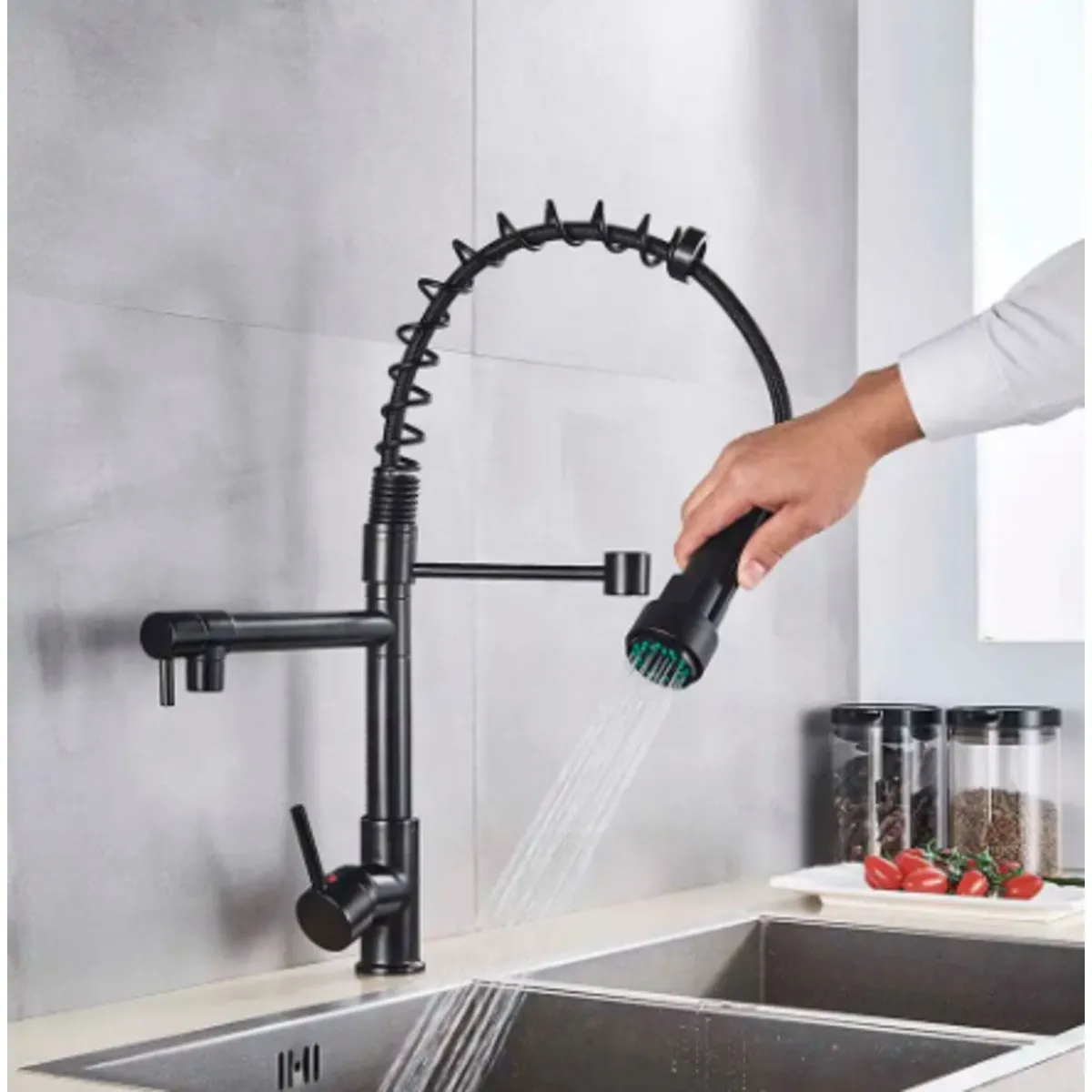 GENERICO - Griferia mezcladora monocomando doble salida de agua