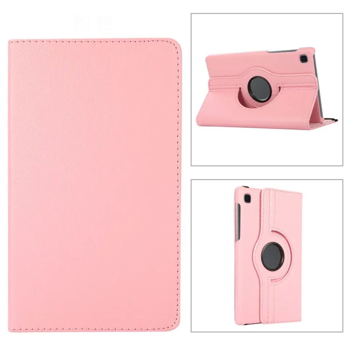 GENERICO - Funda Giratoria para Tablet Samsung A7 lite SM-T220  Rosado
