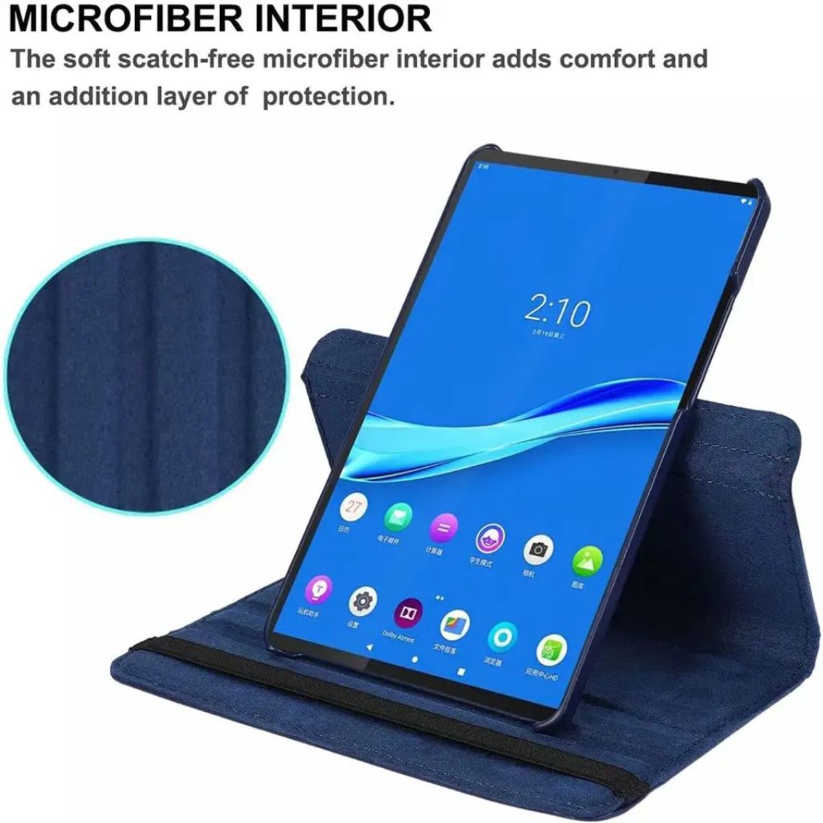 GENERICO - Funda Giratoria para Tablet Samsung A7 lite SM-T220  Rosado