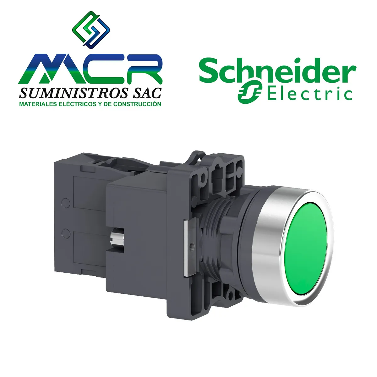 SCHNEIDER ELECTRIC - PULSADOR LUMINOSO LED PLASTICO VERDE 220VAC  Schneider