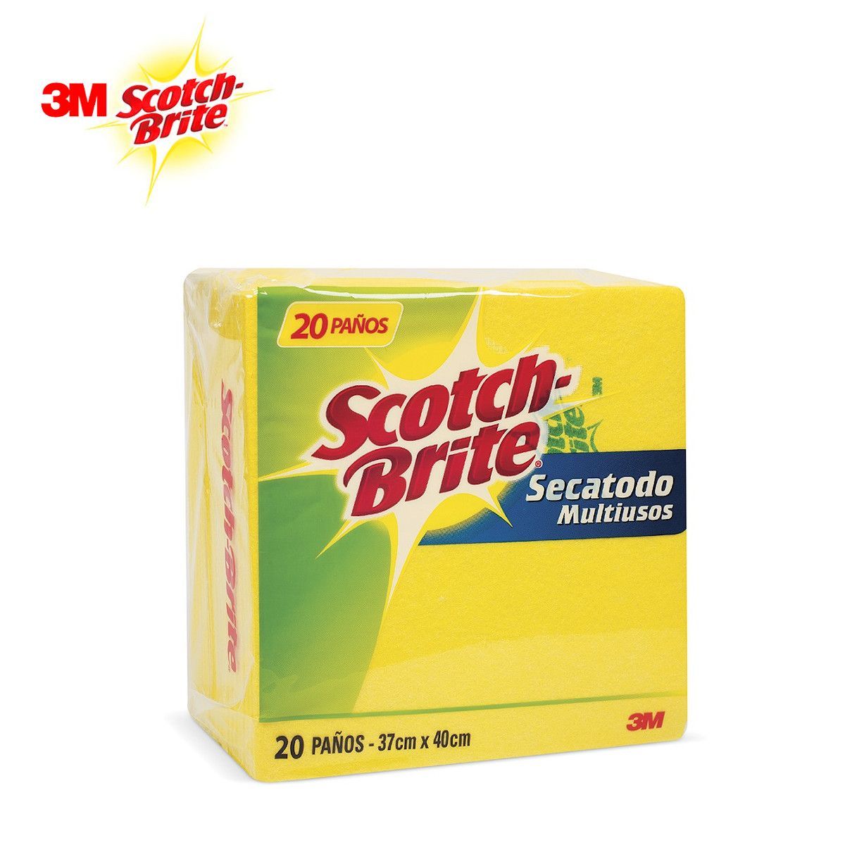 SCOTCH BRITE - Paño absorbente secatodo bolsa 20und amarillo SCOTCH-BRITE