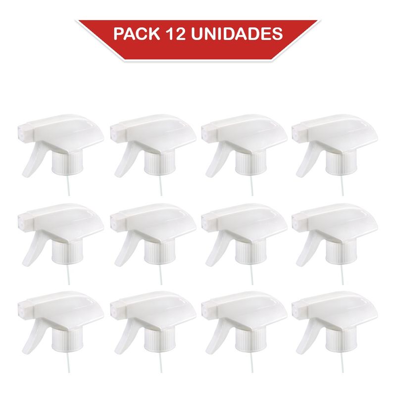 SPRAY - Gatillo pulverizador/ rociador/atomizador R28 BLANCO. Pack 12 unidades