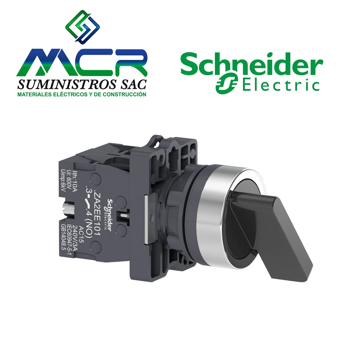 SCHNEIDER ELECTRIC - SELECTOR 3 POSICIONES PLASTICO NEGRO 2NA EASY9  Schneider