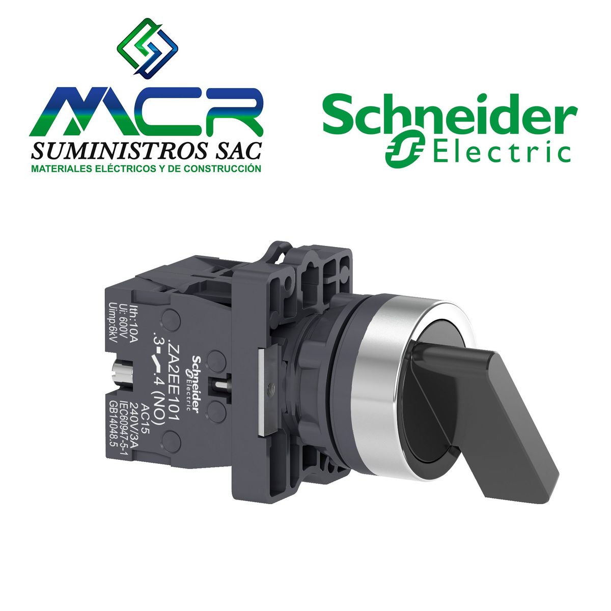 SCHNEIDER ELECTRIC - SELECTOR 3 POSICIONES PLASTICO NEGRO 2NA EASY9  Schneider