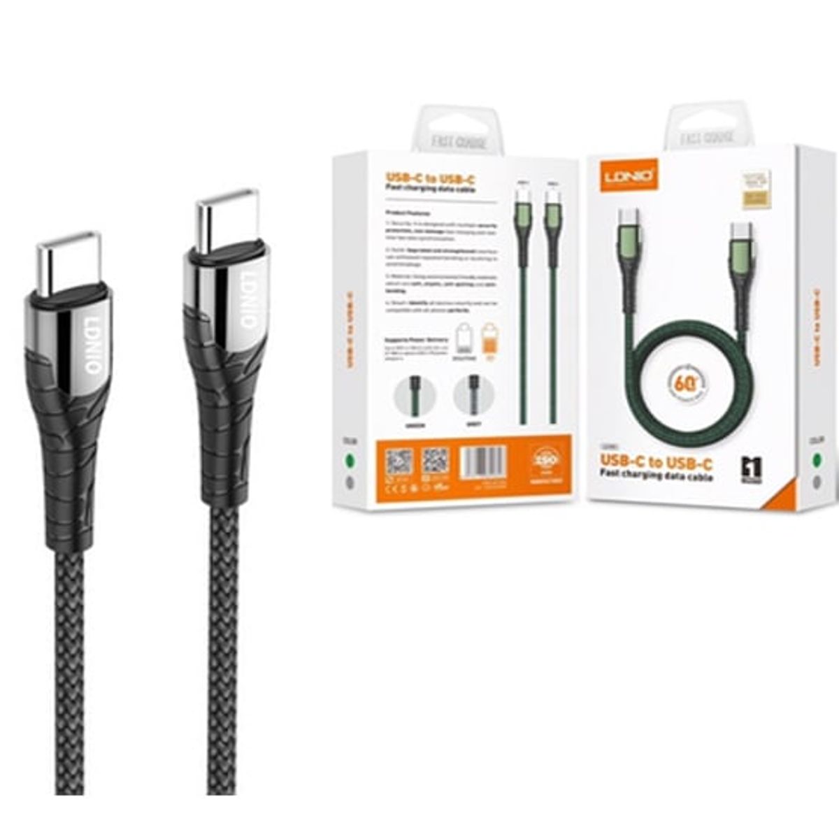 LDNIO - Cable LDNIO LC101 Usb Tipo-C A Tipo-C 65w 1mt