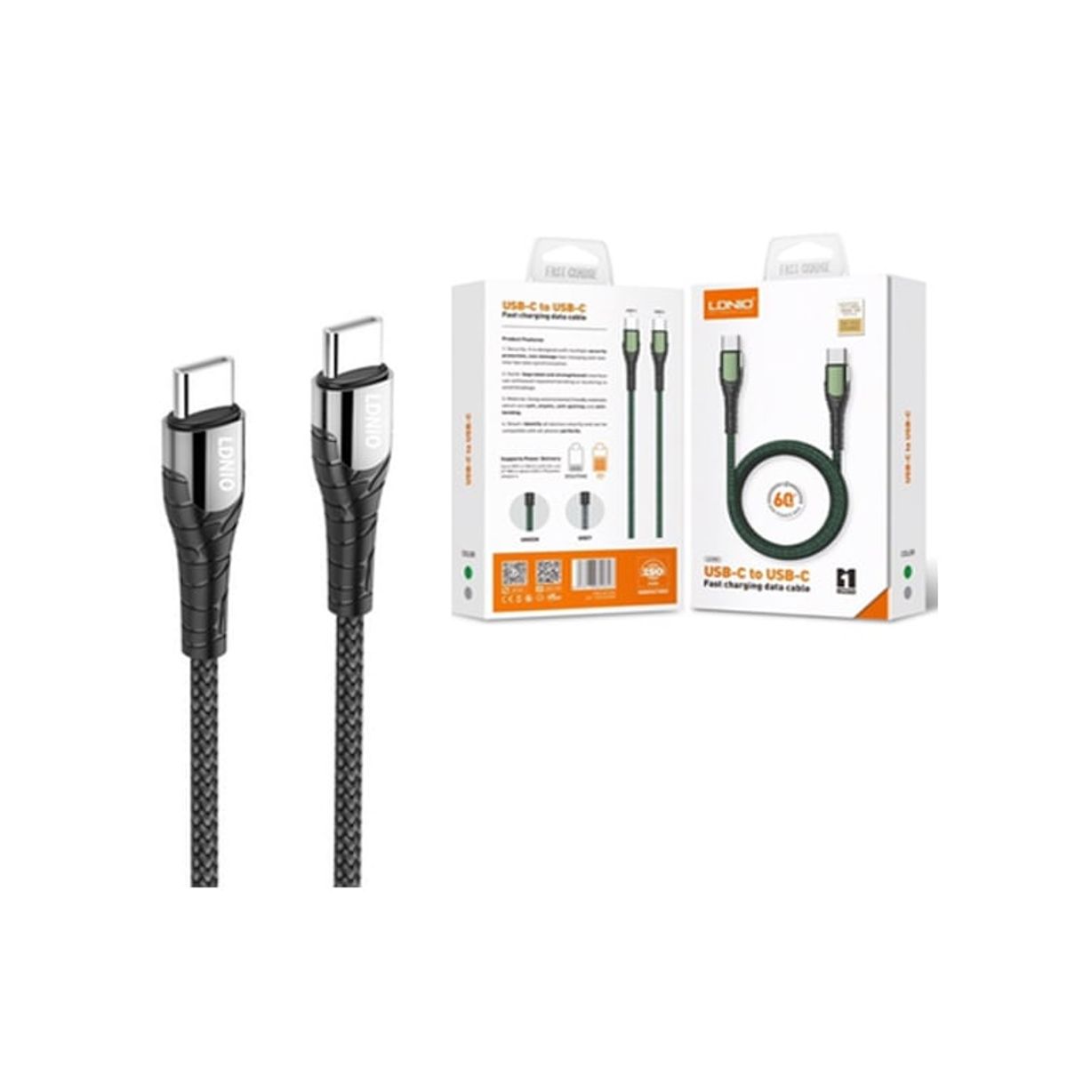 LDNIO - Cable LDNIO LC101 Usb Tipo-C A Tipo-C 65w 1mt