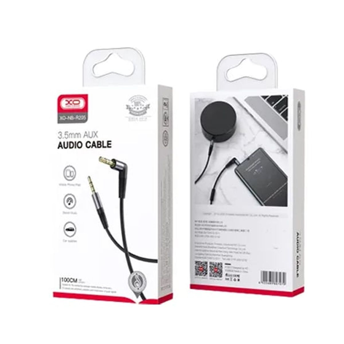 XO SIMPLE IS BEAUTY - Adaptador De Audio XO NB-R205 Cable Aux Jack 3.5mm A Jack 3.5mm 1m