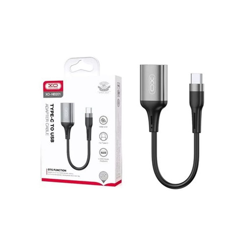 XO SIMPLE IS BEAUTY - Cable Adaptador Otg Tipo C A Usb XO-NB201 Gris