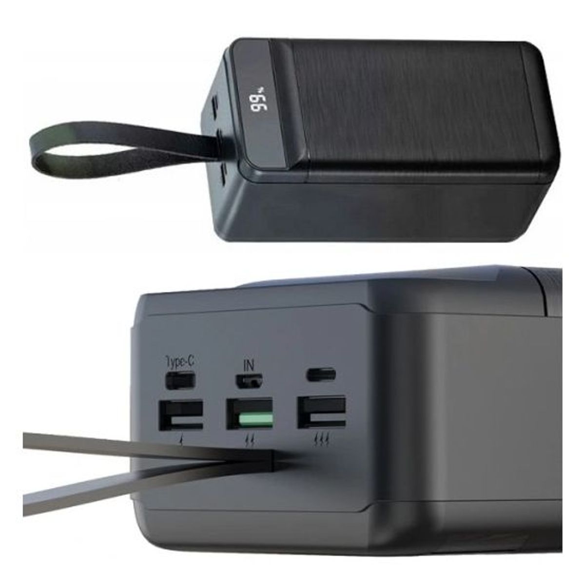 XO SIMPLE IS BEAUTY - Power Bank XO PR160 80000mah QC22.5W PD 20W Cargador Rápido Negro