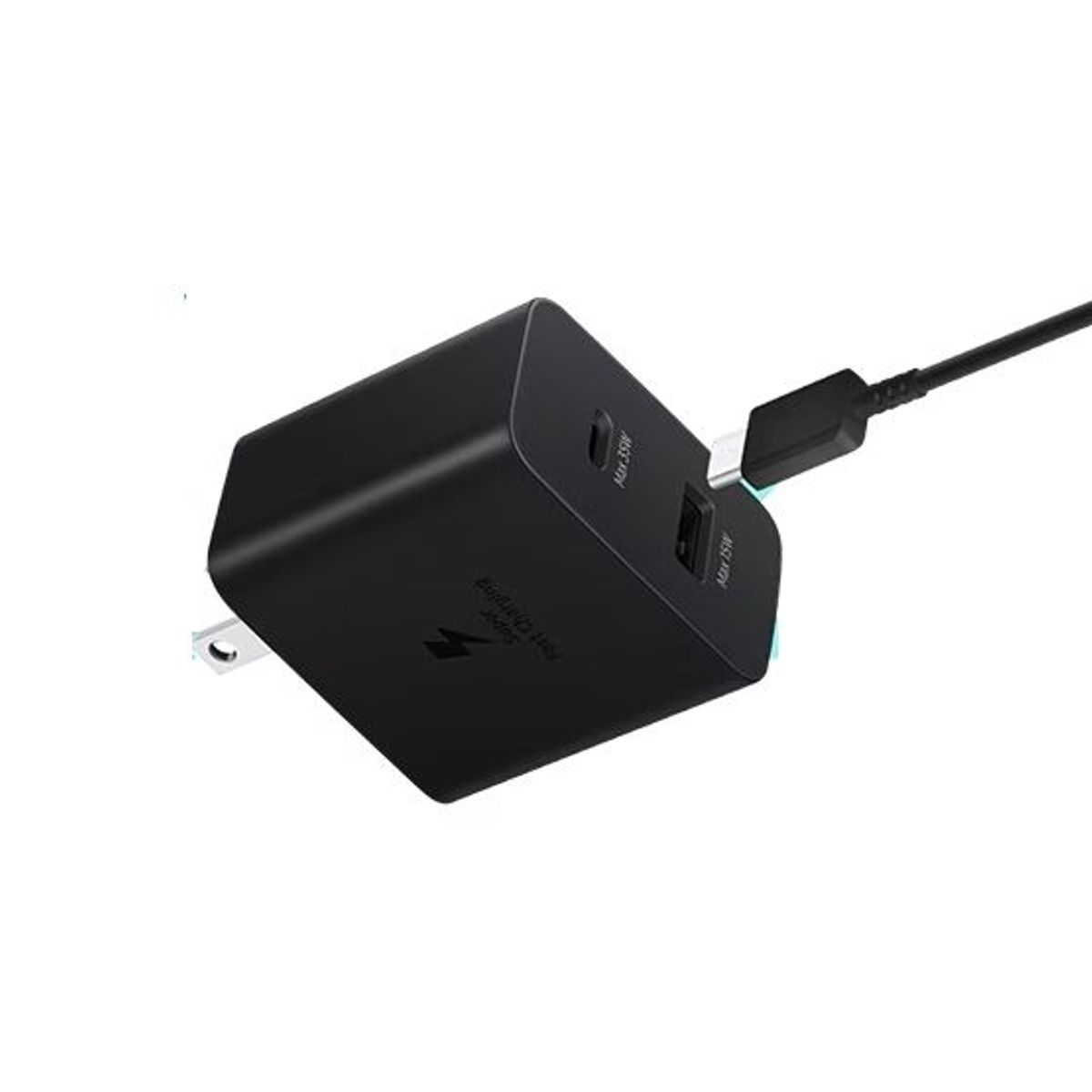 GENERICO - Cargador Doble Para Samsung Fast Charge 35w Con Cable Tipo-C