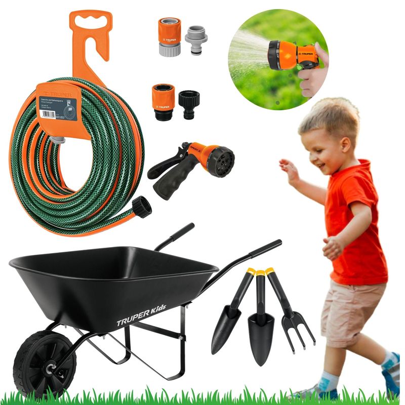 TRUPER - Combo herramientas jardín para niños 7 piezas