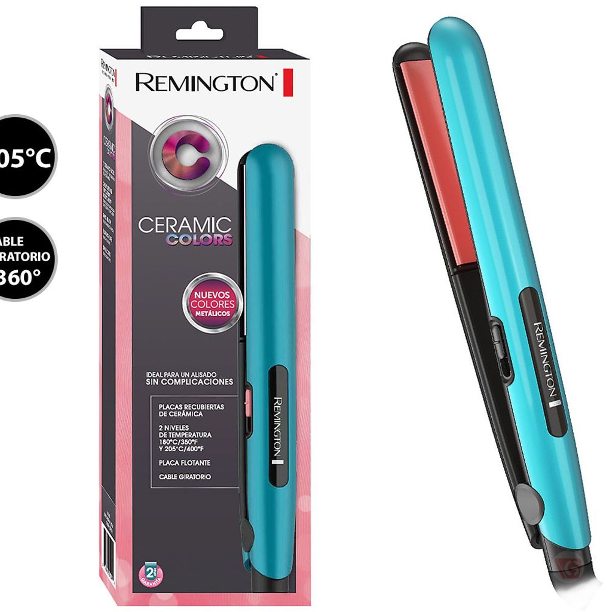 REMINGTON - Plancha Alisador Ceramic Colors-
