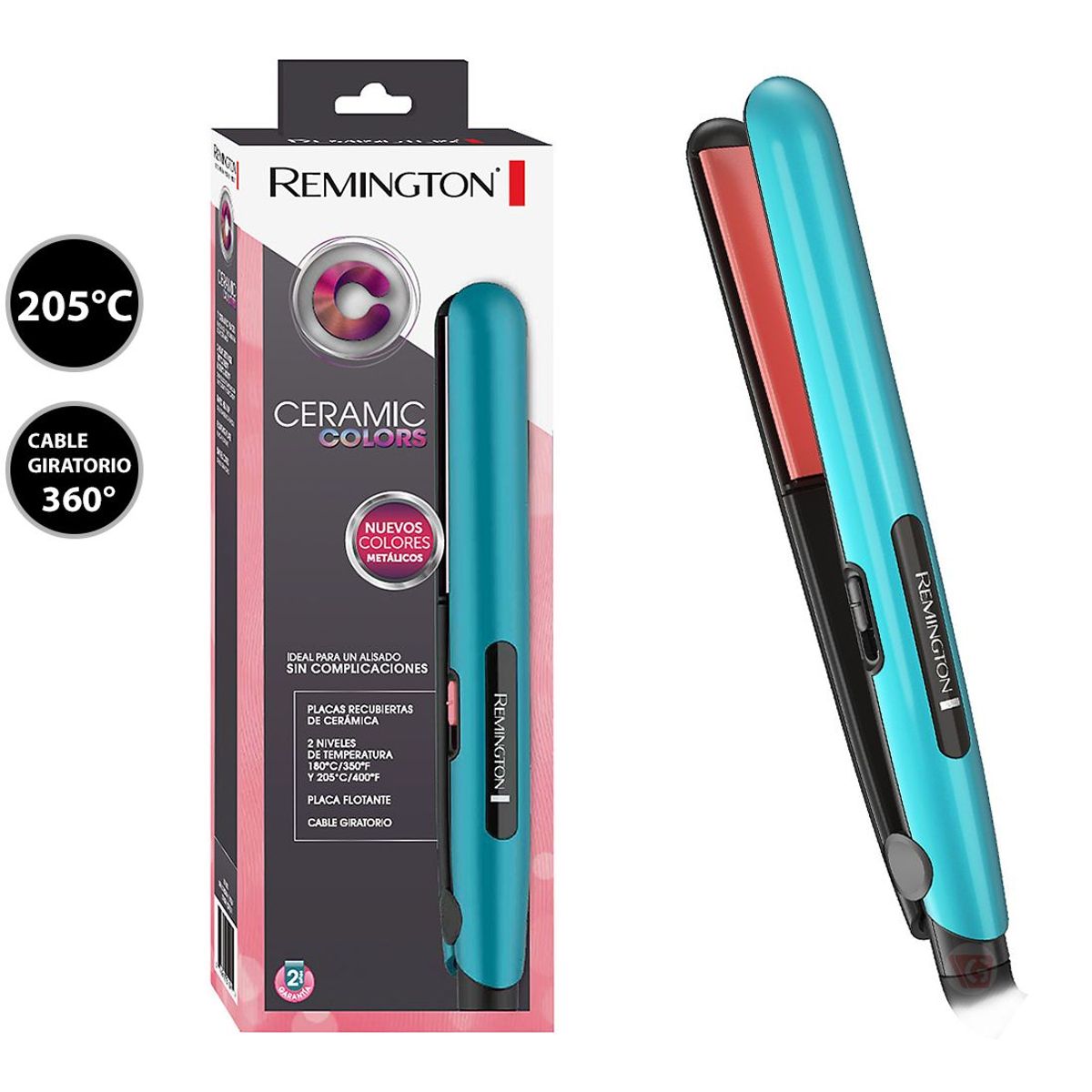 REMINGTON - Plancha Alisador Ceramic Colors-