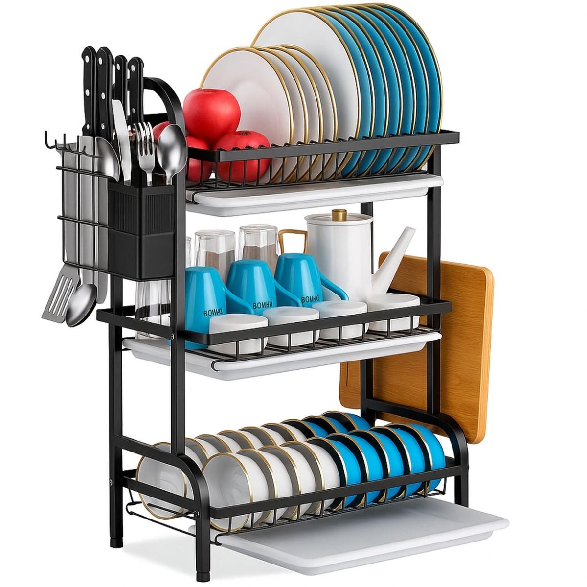 MINARI - Escurridor De Platos Minari 3 Niveles Acero Inoxidable 20E