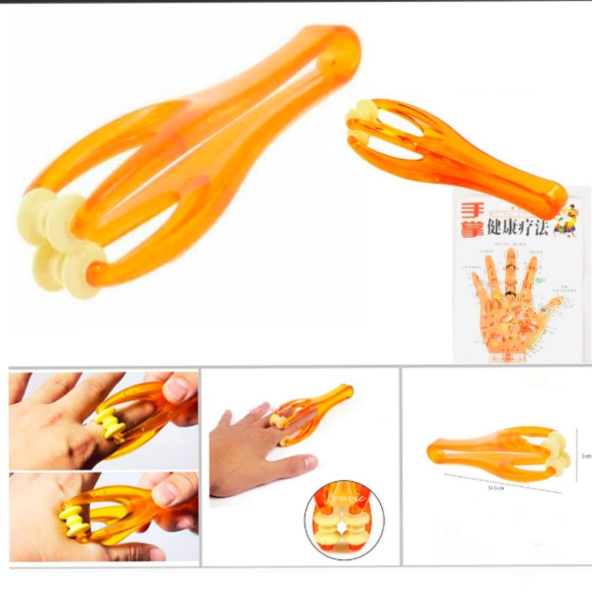 GENERICO - Rodillo Masajeador de Mano Dedos Acupuntura de Articulación