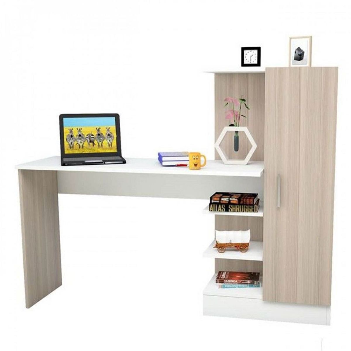 STARHOME - ESCRITORIO STARHOME BACK TO SCHOOL BLANCO Y BEIGE