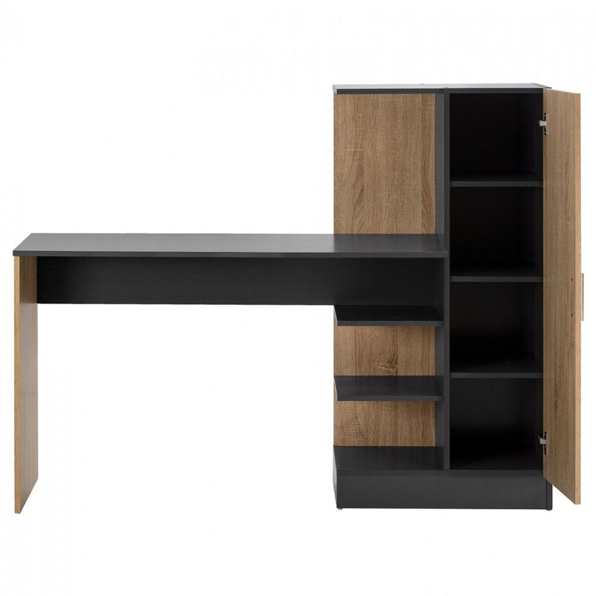 STARHOME - ESCRITORIO STARHOME BACK TO SCHOOL CON LIBRERO ROBLE Y NEGRO