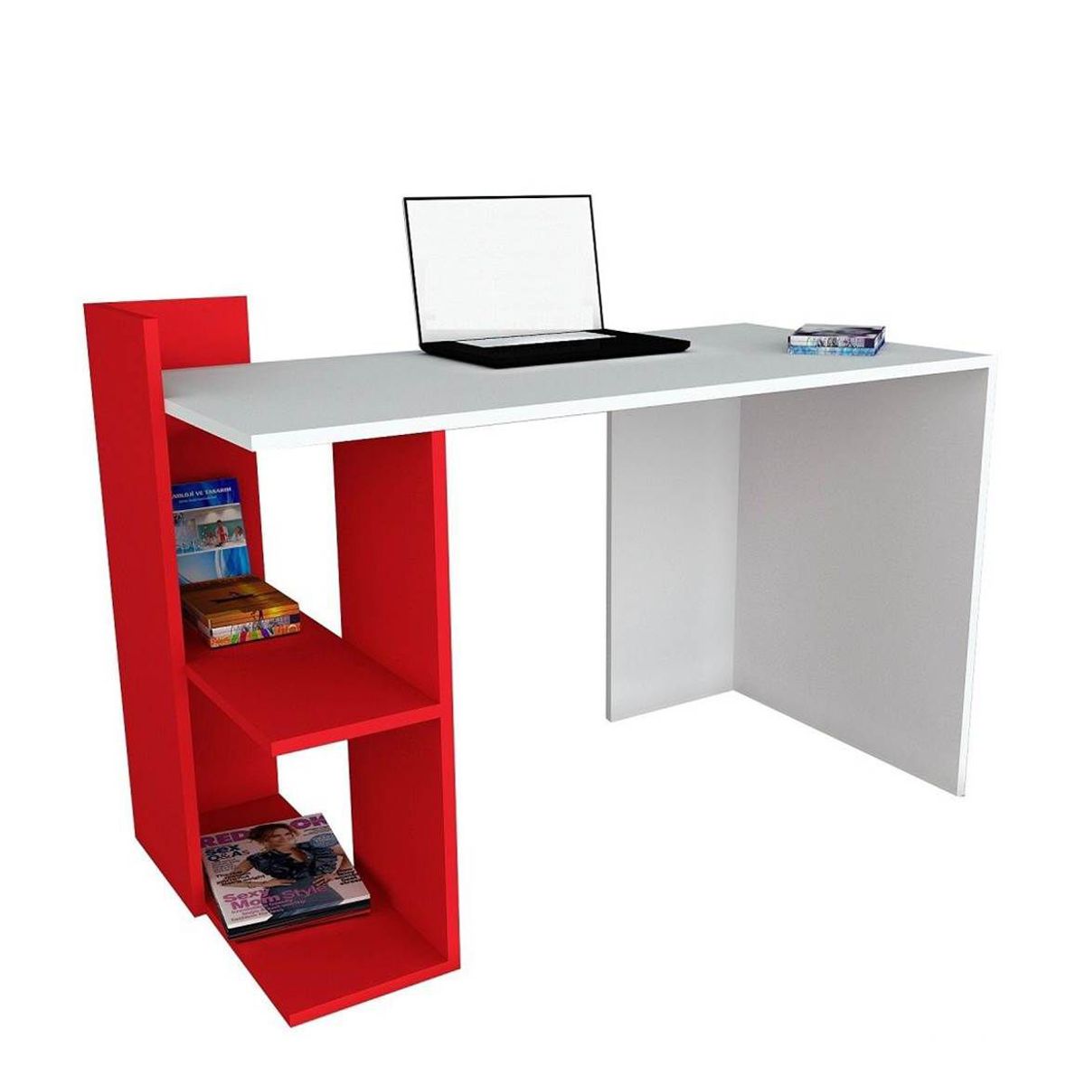 STARHOME - ESCRITORIO STARHOME MAFISTIC BLANCO Y ROJO