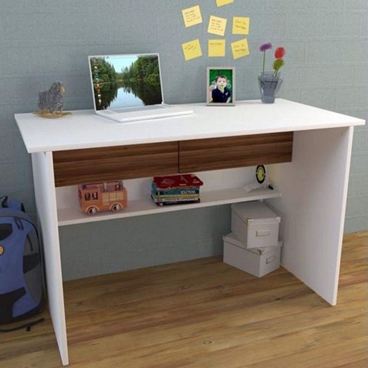 STARHOME - ESCRITORIO STARHOME MONTEVIDEO  BLANCO Y MARRÓN