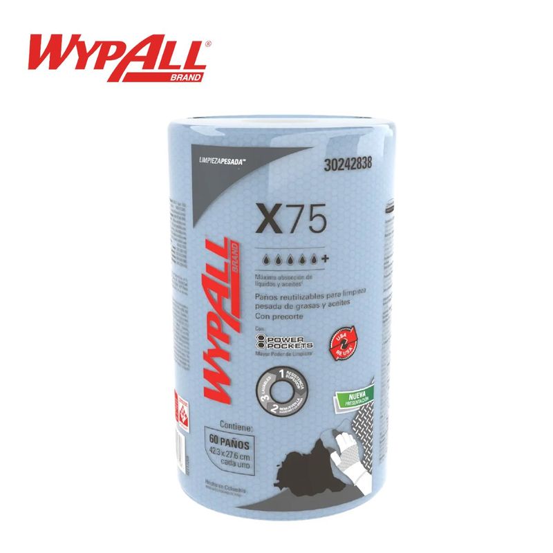 WYPALL - Paños de limpieza industrial X75 WYPALL