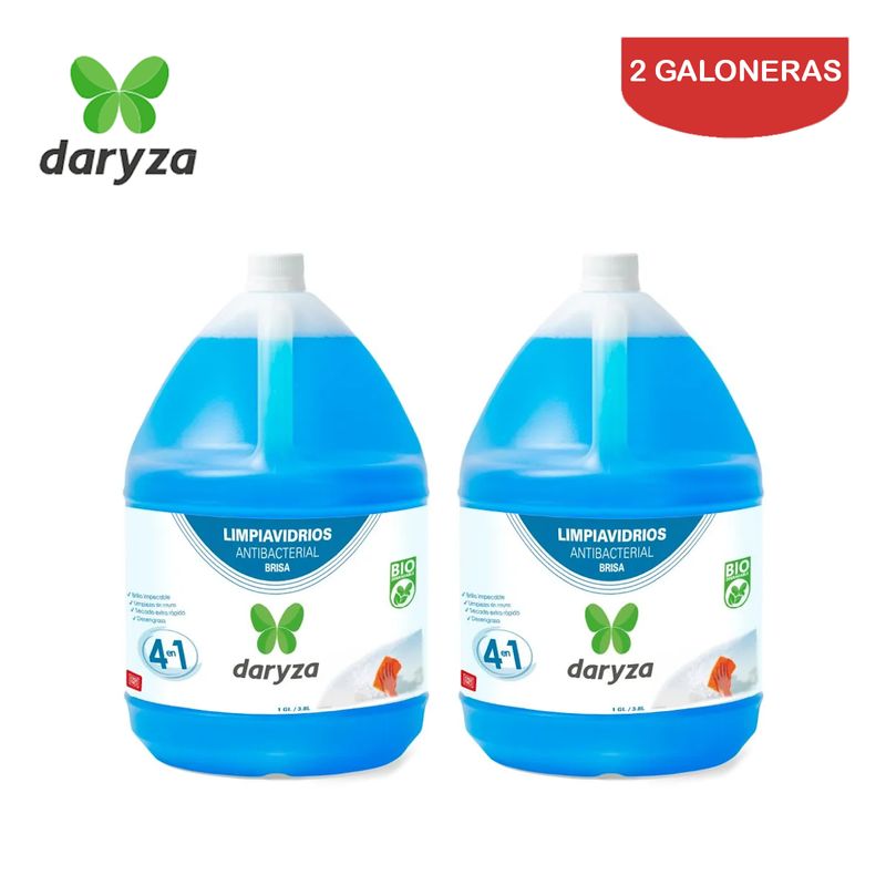 DARYZA - Limpiavidrios brisa galón DARYZA. Pack 2 galoneras