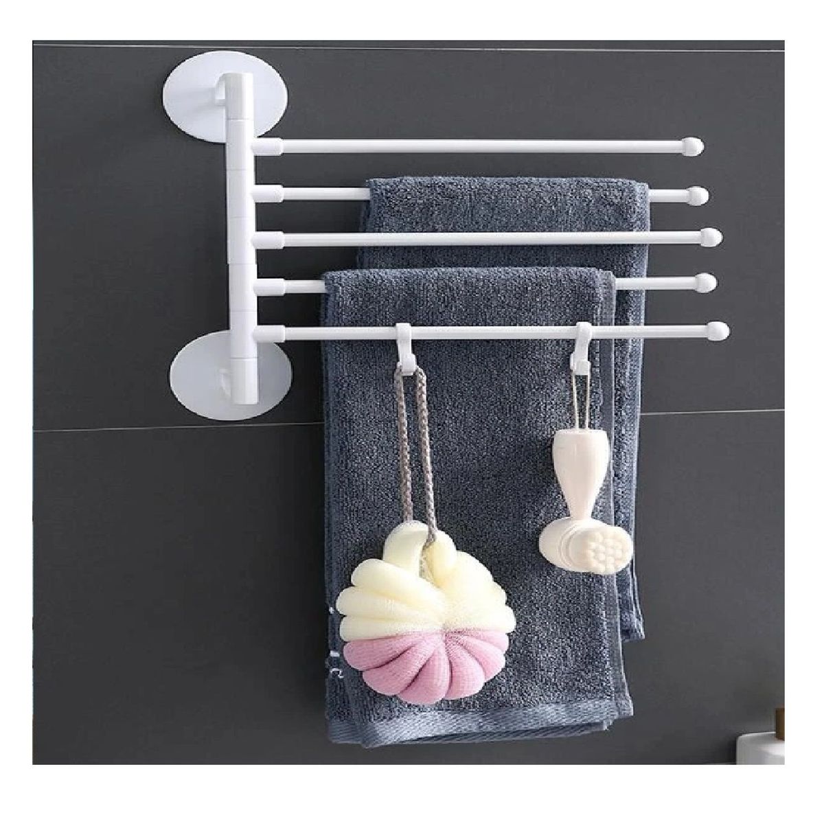OTTOWARE - Colgador de Toallas de 5 brazos 180°