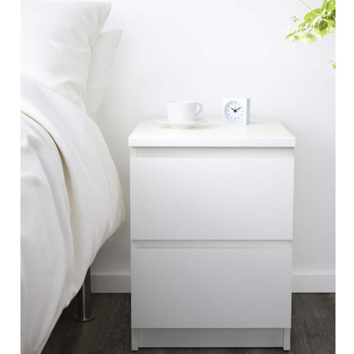 VENTITAS HOME - Velador Iris 2 Cajones Ventitas Home Color Blanco