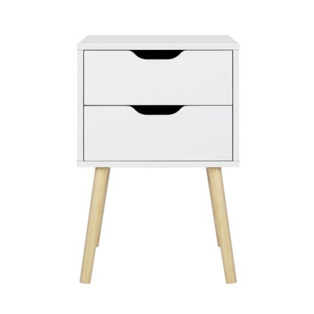 VENTITAS HOME - Velador Vintage Luna 2 Cajones Ventitas Home Color Blanco