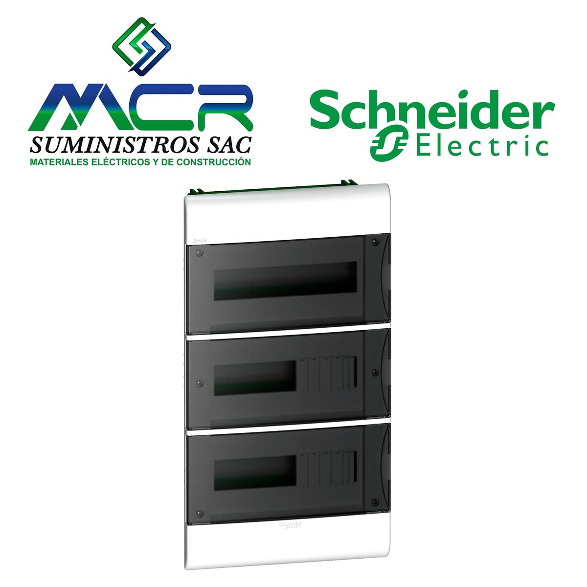 SCHNEIDER ELECTRIC - TABLERO EMPOTRABLE PLASTICO PUERTA FUME 36 POLOS IP40 Schneider