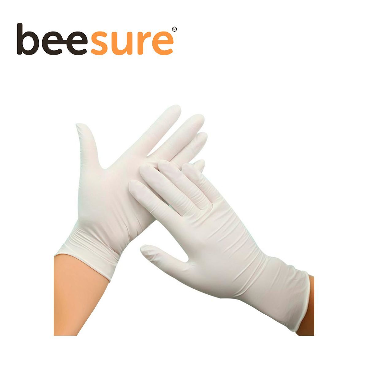 BEE - Guantes de látex talla L 100 unidades BEESURE