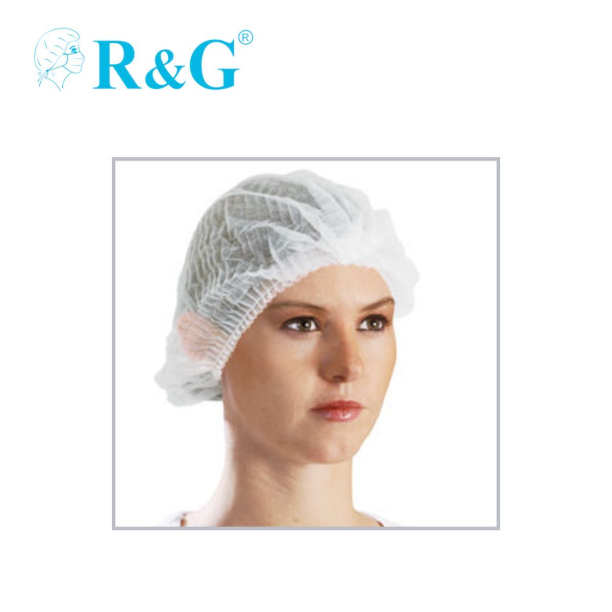 R&G - Toca tipo tira  cofia gorro blanco caja100und RG