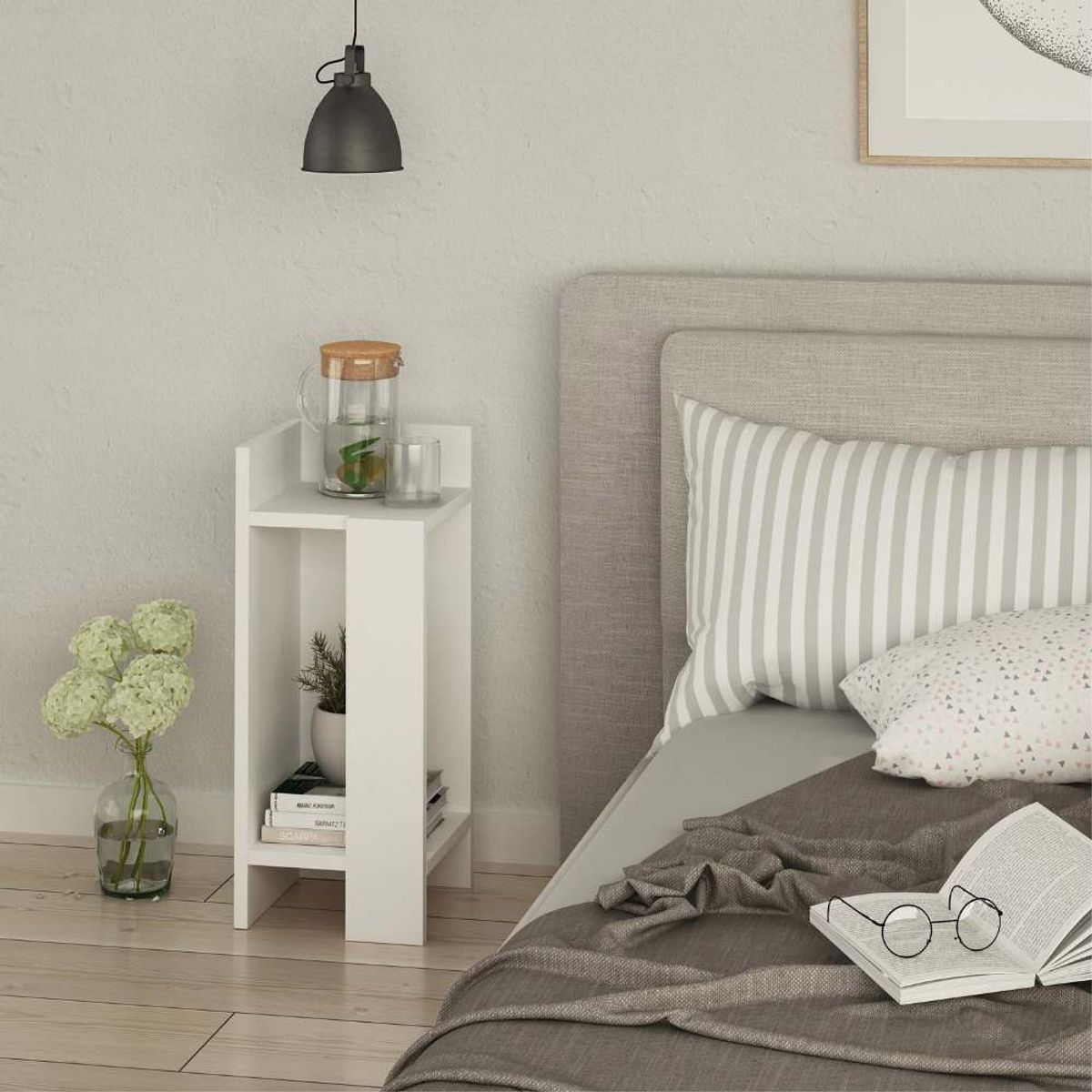 VENTITAS HOME - Mesa Auxiliar Velador Vienna Ventitas Home Color Blanco