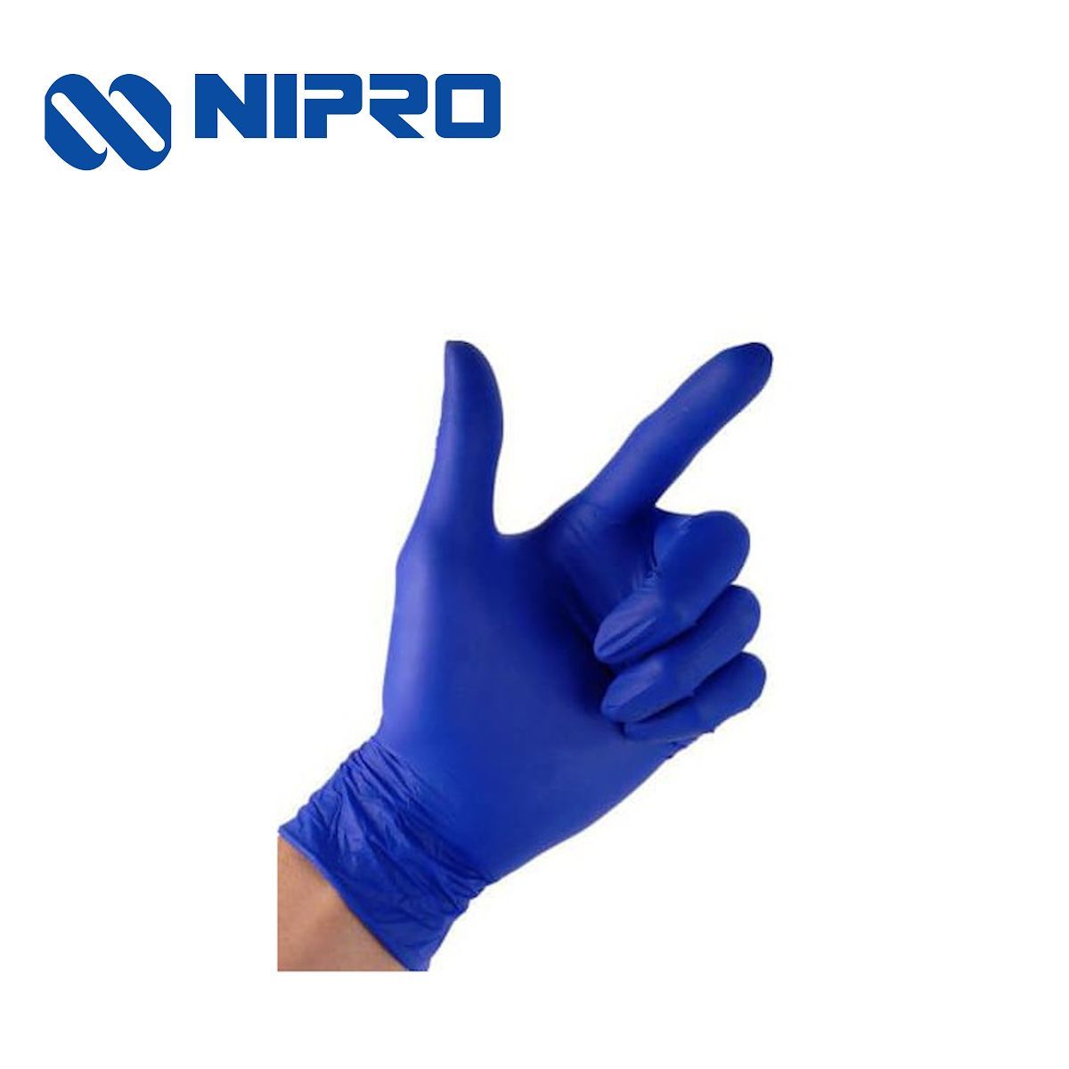 NIPRO - Guantes de nitrilo talla M 100 unidades NIPRO