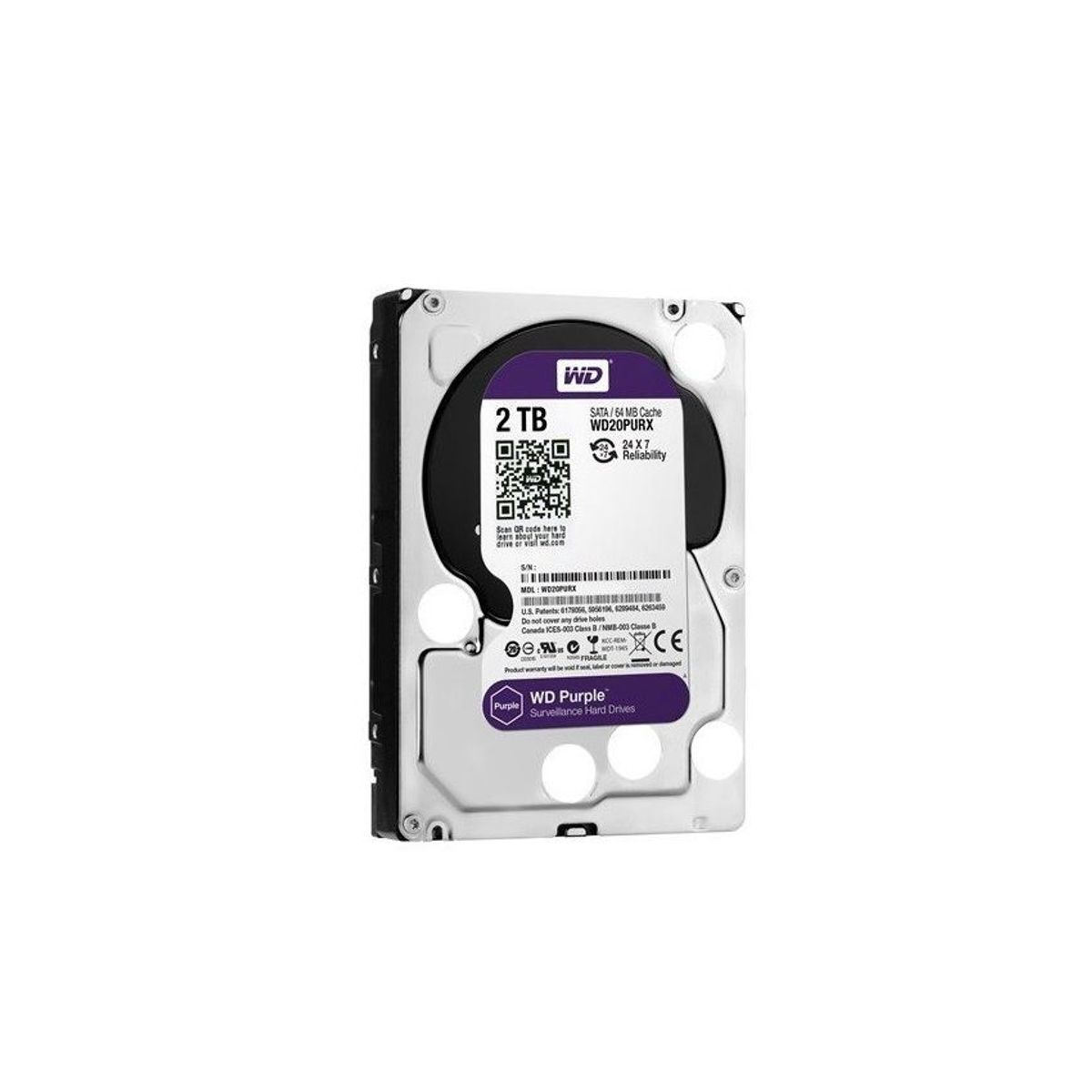 WESTERN DIGITAL - Disco Duro 2TB 2000GB Wester Digital Purpura Purple