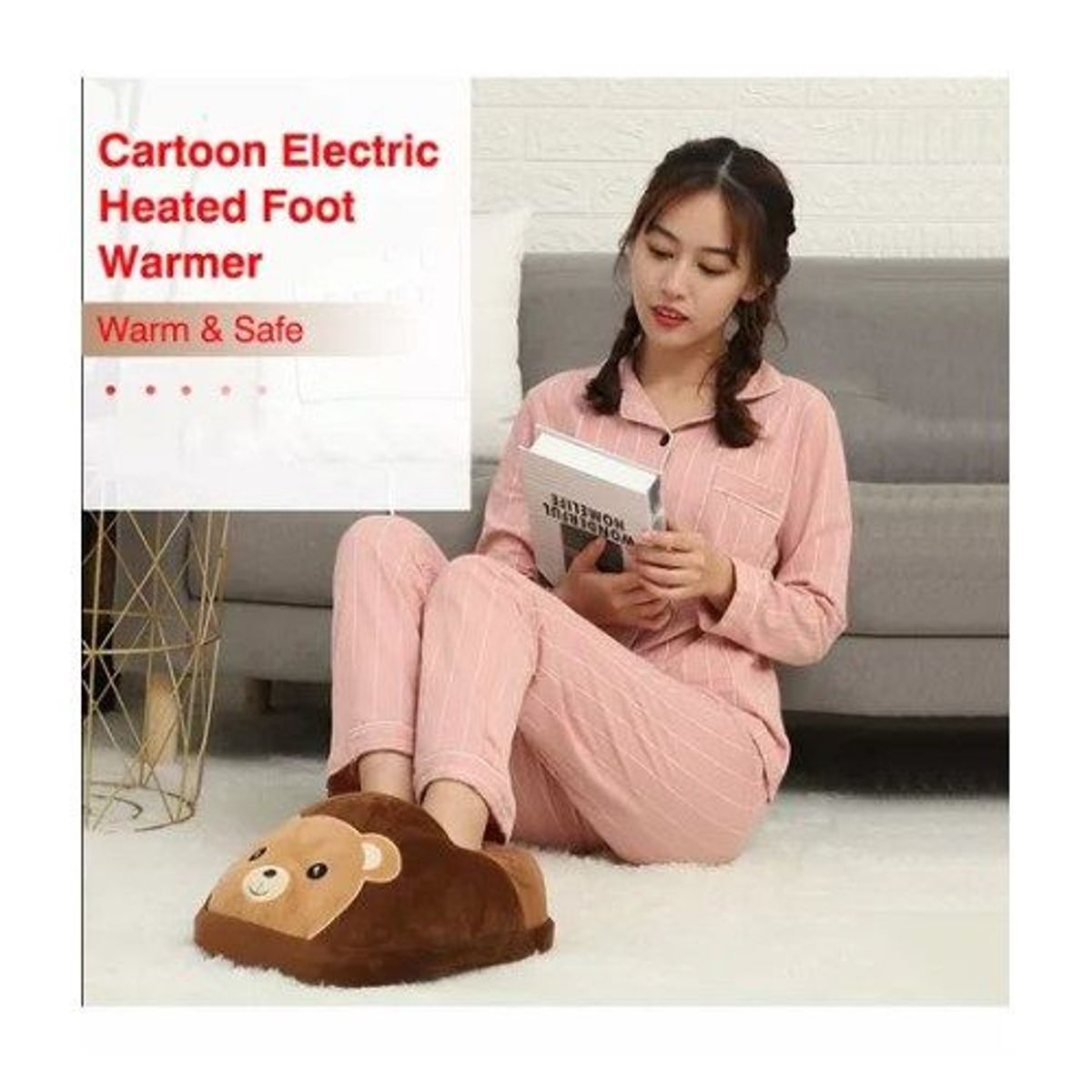 GENERICO - Pantufla Calentador Eléctrico Pies Kawaii Con Control