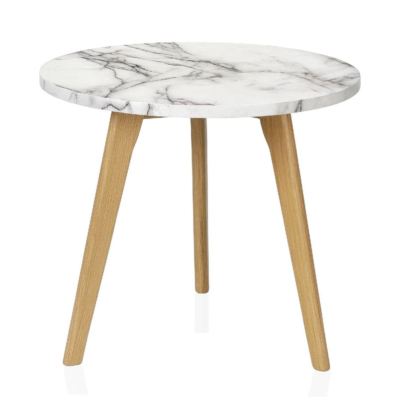 DECOR MESAS - Mesa Lateral Pretty Wood - Mármol