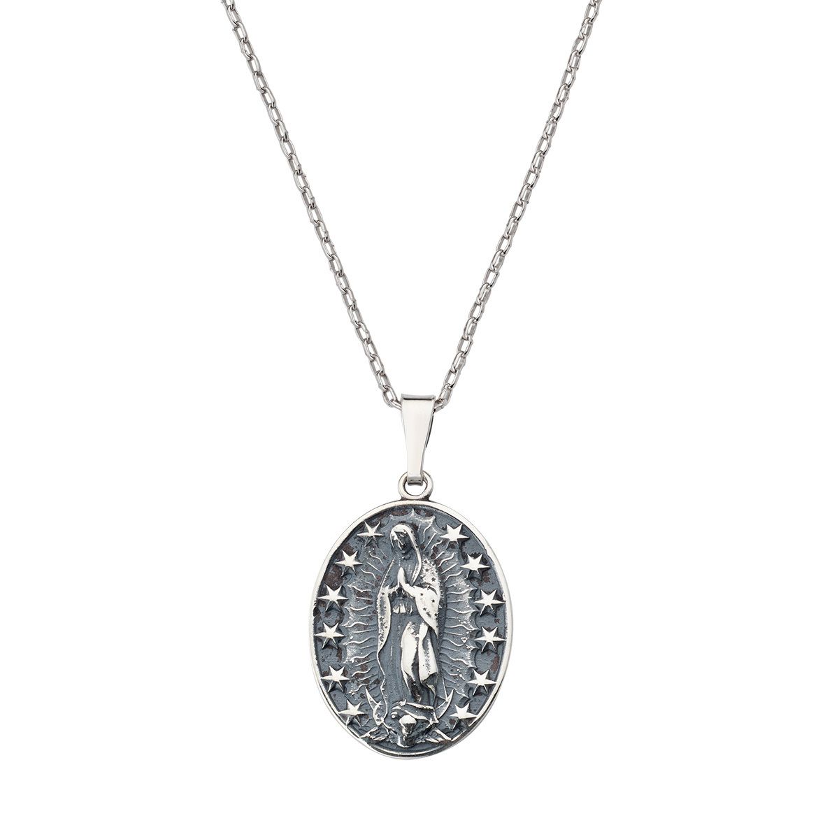 GENERICO - Collar de plata AMen de Nuestra Señora de Guadalupe