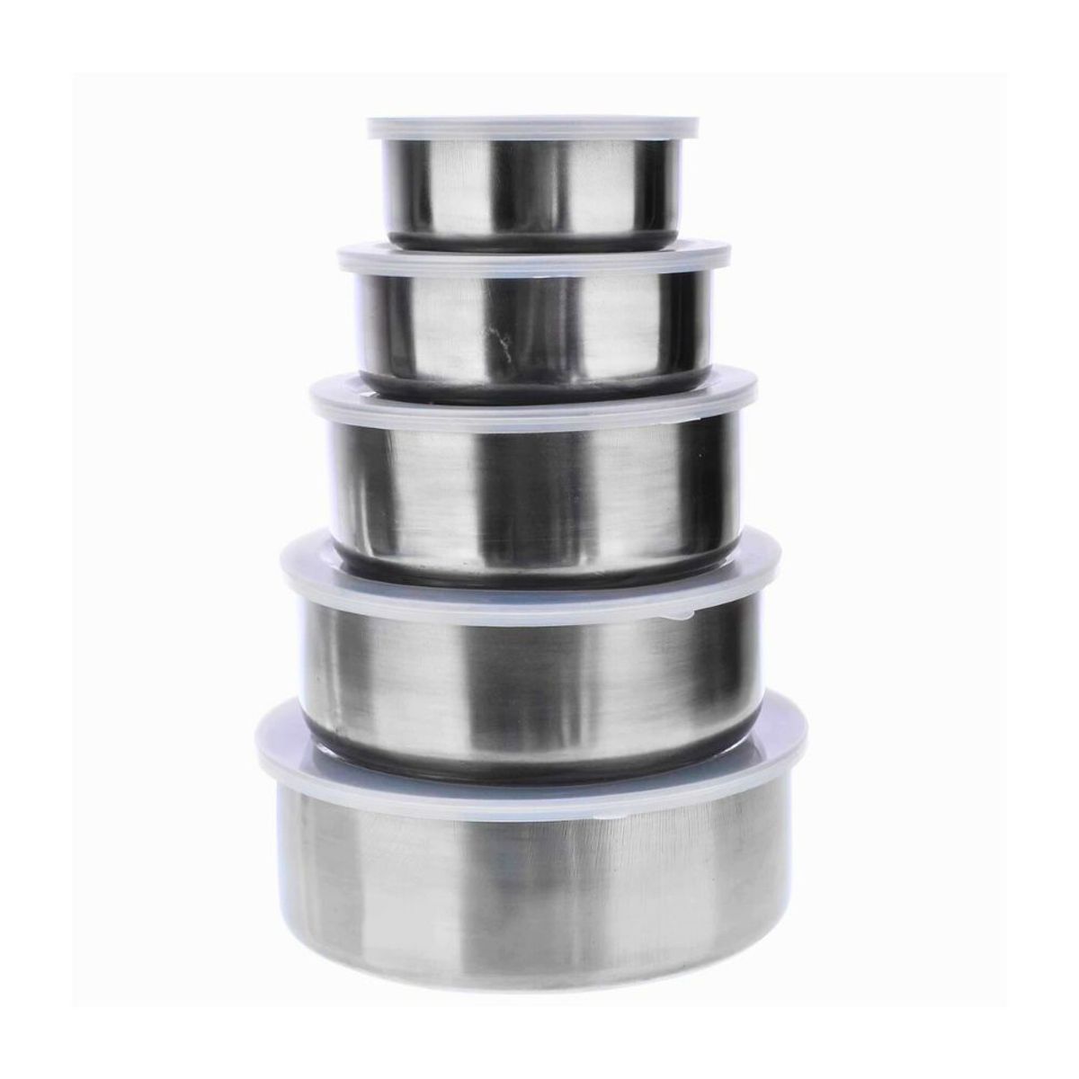 INSPIRA - Set de 5 Mini Bowls de Acero con Tapa Protect Fresh Box