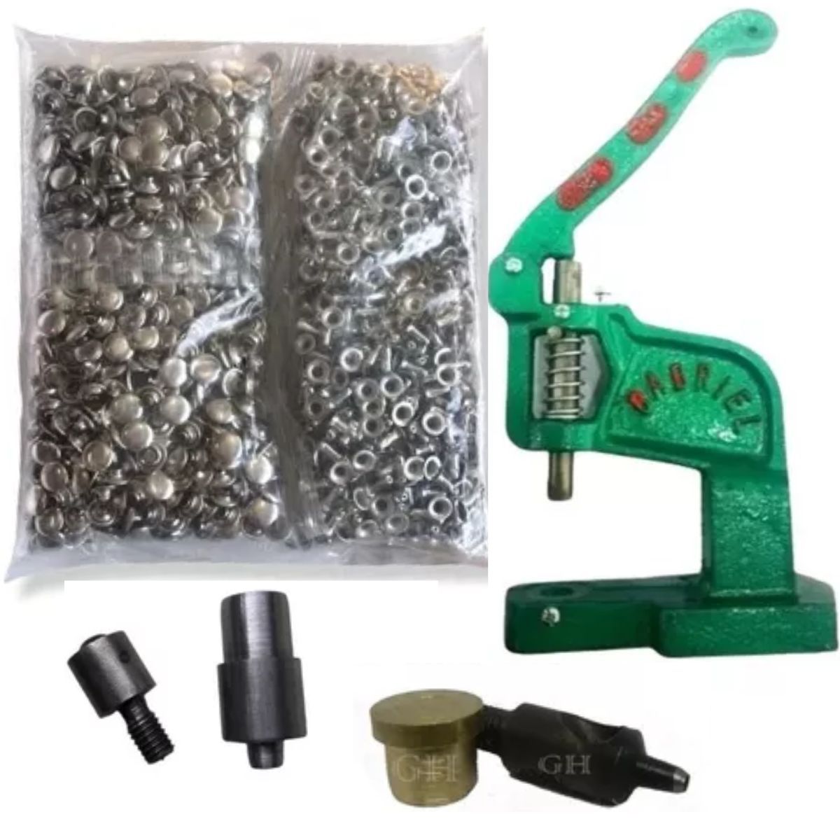 GENERICO - Millar De Remache Simple 9mm Troquel Y Maquina Remachadora