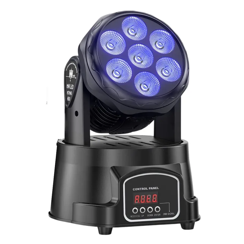 GENERICO - Proyector Luces LED de Discoteca RGB 4 en 1 Cabezal Giratorio 511906