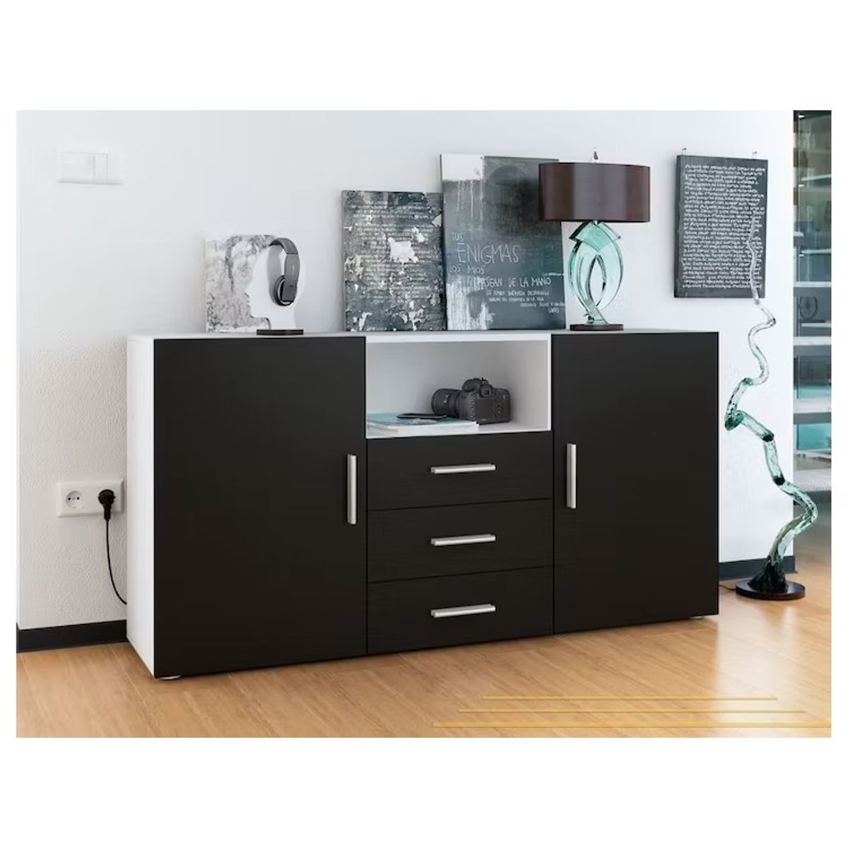 STARHOME - CENTRO DE ENTRETENIMIENTO STARHOME BOLD BLANCO Y NEGRO 55"