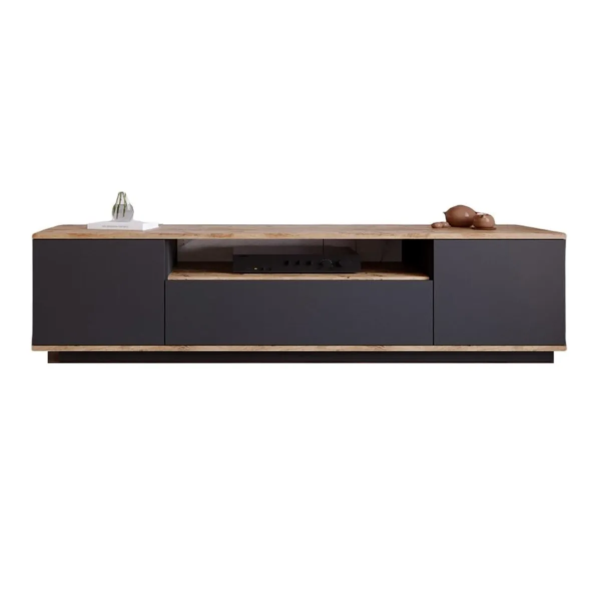 STARHOME - CENTRO DE ENTRETENIMIENTO STARHOME CONTINENTAL PLOMO Y ROBLE 65