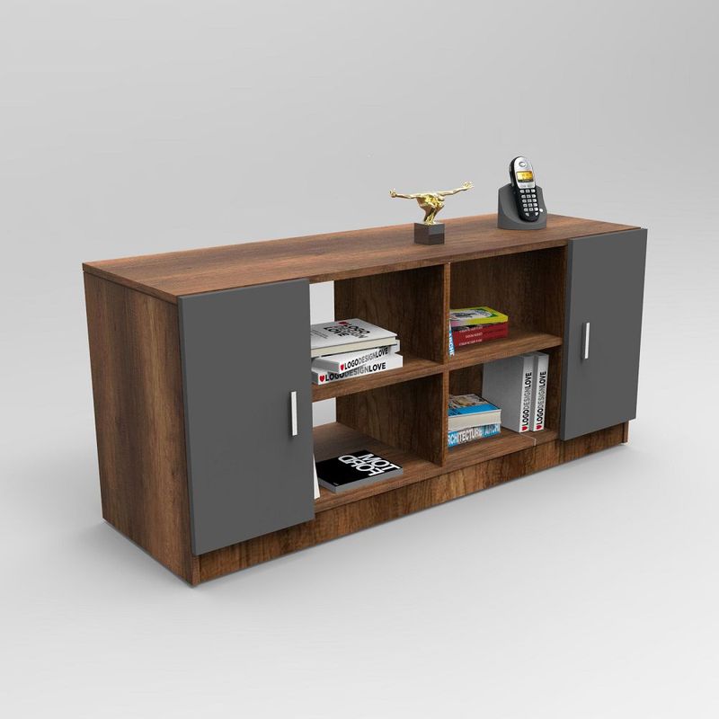 STARHOME - CENTRO DE ENTRETENIMIENTO STARHOME GOOD FEELING MARRÓN Y PLOMO 55"