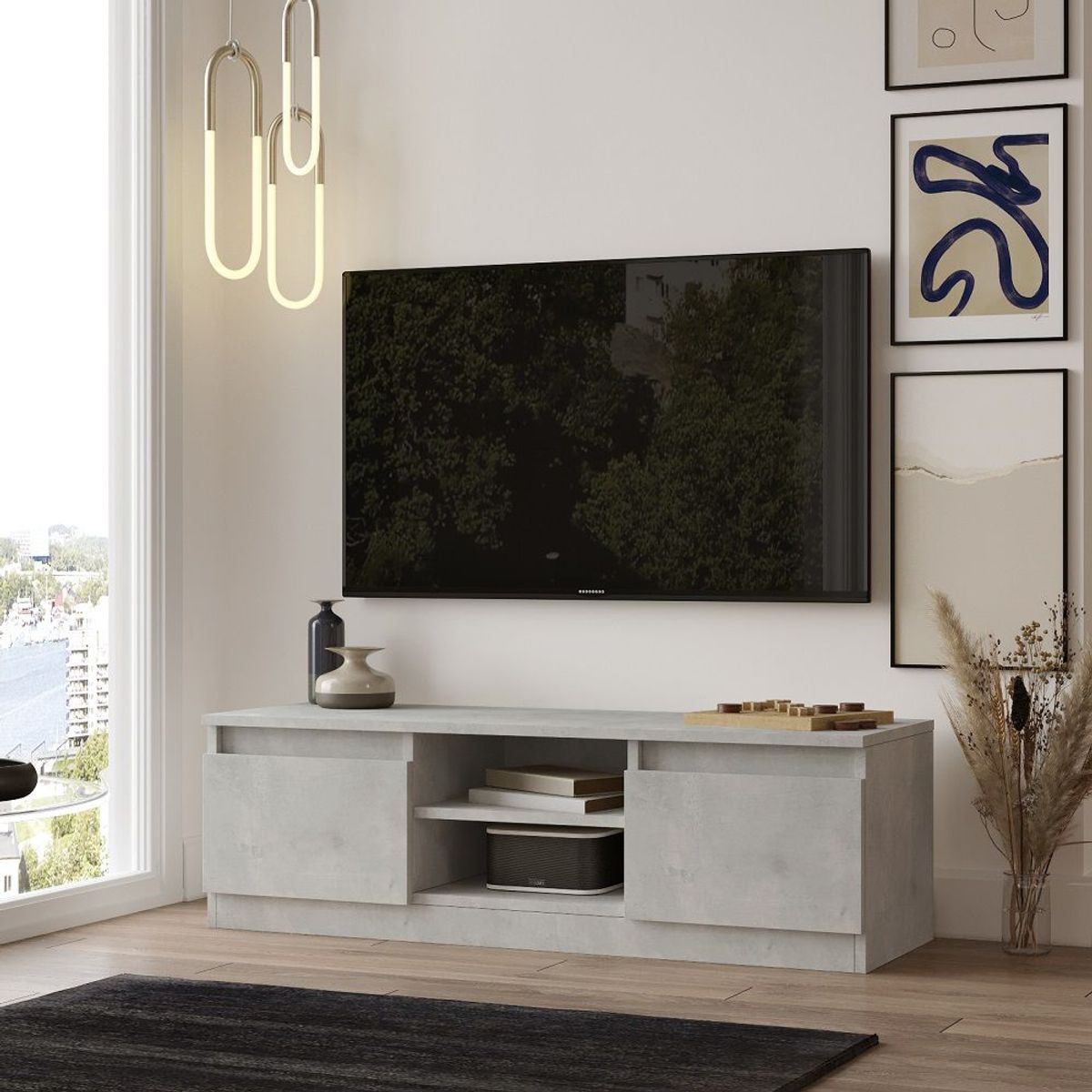 STARHOME - CENTRO DE ENTRETENIMIENTO STARHOME MOSCÚ CONCRETO 50"