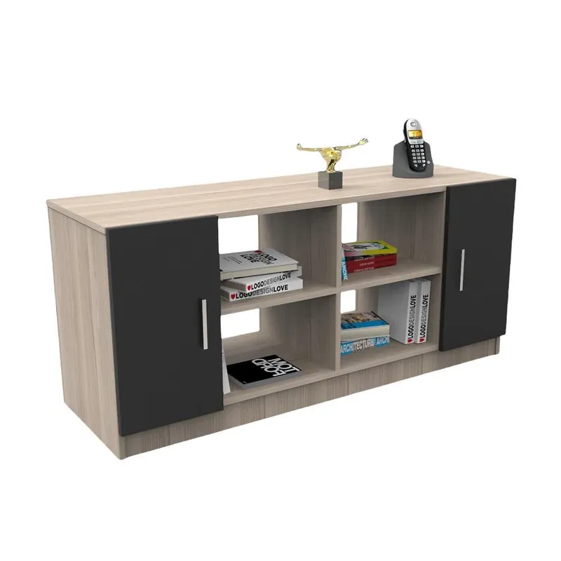 STARHOME - CENTRO DE ENTRETENIMIENTO STARHOME GOOD FEELING ROBLE CLARO Y PLOMO 55