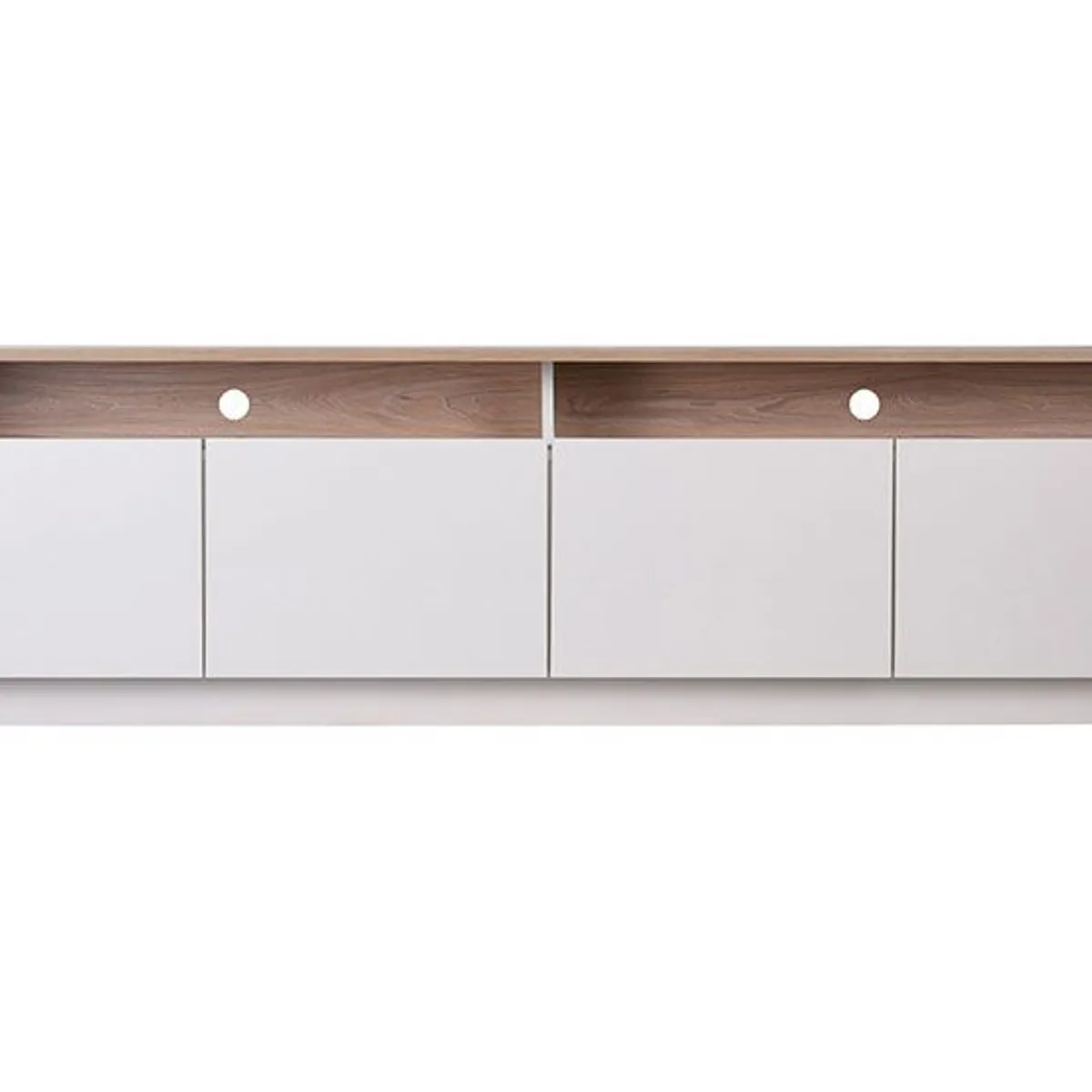 STARHOME - CENTRO DE ENTRETENIMIENTO STARHOME COLBUM 2 PUERTAS 2 CAJONES BEIGE Y BLANCO 65"